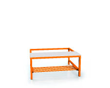 Benches with laminated desk - with a reclining grate 375 x 800 x 800